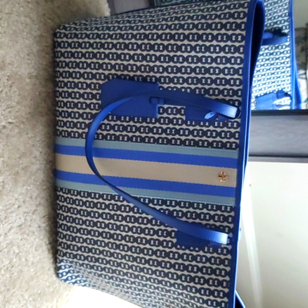 Tory burch Gemini Canvas tote bag blue
